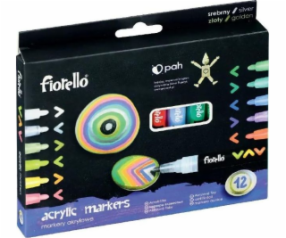 Fiorello Akrylové popisovače 12 barev FIORELLO
