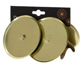 NENURODYTA_V Sada svícnů, zlatá, D8 cm, 4 ks.