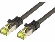 Mcab patchcord, S-FTP, Cat7, PIMF, LSZH, 7,5 m, černý (3718)
