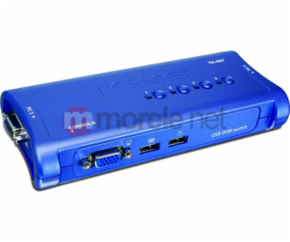 TRENDnet 4xK/V/M přepínač 2048x1536 4xVGA/USB kabely TK-407K