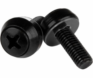StarTech Sada šroubů/podložek M6 x 12 mm - 100 sad, černá...