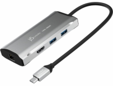 j5create Dokovací stanice/replikátor 4K60 Elite USB-C (JCD392-N)