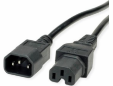 Value Napájecí kabel Napájecí kabel VALUE IEC320/C14 samec - C15 samice, černý, 3 m