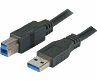 Mcab kabel USB-A - USB-B 3m černý (7300036)
