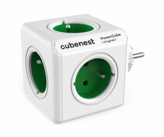 Cubenest Powercube Original,  5× zásuvka, bílá/zelená, dě...