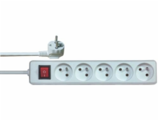 EMOS predlžovacie šnúra P1510C - 5 zásuviek, 10m, s vypínačom