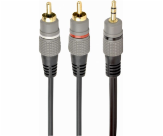 Gembird Jack 3,5 mm - RCA (Cinch) kábel x 2 1,5 m šedý (C...