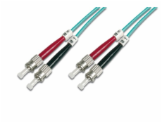 DIGITUS Fiber Optic Patch Cord, ST to ST, Multimode, OM3, 50/125 µ, Duplex Length 5m
