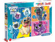 Puzzle 3x48 elementów Super Kolor Puppy Dog Pals
