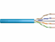 Digitus Inštalačný dátový kábel cat 6A, U/UTP, Dca, AWG 23/1, LSOH, 100m, modrý