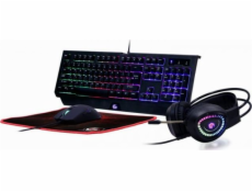 Gembird GGS-UMGL4-01 Gaming Set  Phantom  with 4in1 backlight  keyboard  mouse  pad  headphones
