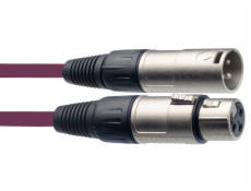 Stagg SMC6 CPP, kabel mikrofonní XLR/XLR, 6m, fialový