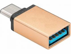 PREMIUMCORD Adaptér USB 3.1 C/male - USB 3.0 A/female, zlatý, OTG
