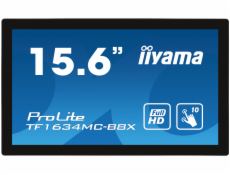 15,6  iiyama TF1634MC-B8X: IPS, FullHD, capacitive, 10P, 450cd/m2, VGA, DP, HDMI, IP65, černý