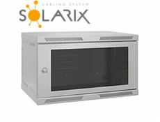 SOLARIX Nástenný rozvádzač SENSA 15U 400mm, sklo