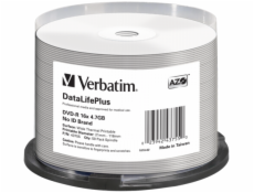 1x50 Verbatim DVD-R 4,7GB 16x biela siroka podtlac  NO-ID