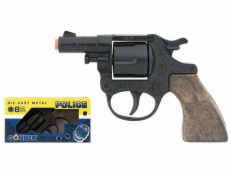 Malý kovový policajný revolver Gonher 8 nábojov - 239883