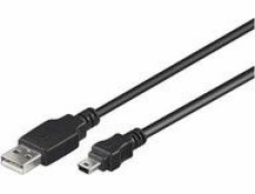 USB MicroConnect USB-A - miniUSB kabel 5 m černý (USBAMB55)