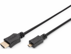 Vysokorychlostní propojovací kabel HDMI s Ethernetem 4K 60Hz UHD Typ HDMI A / HDMI DM / M 2m černý