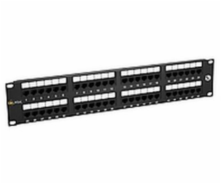 19 "Patch panel Solarix 48 x RJ45 CAT5E UTP čierny