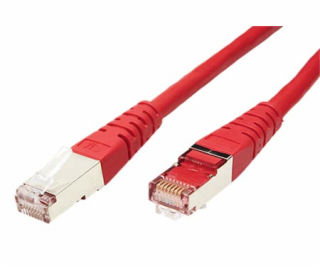 Patchkabel S / FTP, Cat.6, 2xRJ45, 0,5 m červený