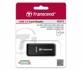 Transcend USB 3.0 čítačka pamäťových kariet, čierna - SD,...