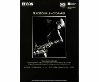 Epson Traditional Photo Paper semi gloss A 4, 25 sheets, ...
