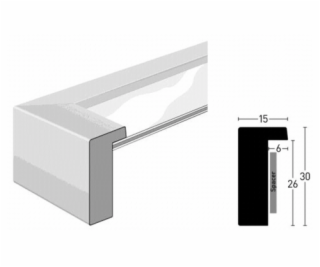 Nielsen Aura cierna 24x30 drevo vrat. Passepartout 1122000