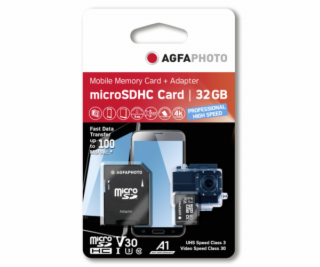 AgfaPhoto MicroSDHC UHS I   32GB Prof. High Speed U3 V30 A1