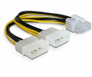 Power Adapter pre PCI Express karty z 2x 5,25 "na 8-pin
