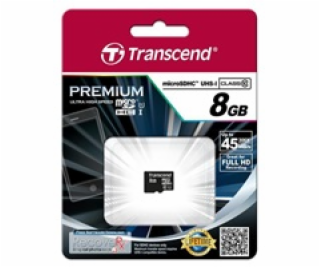 TRANSCEND Micro SDHC Class 10 UHS-I 300x, 8GB (Premium), ...