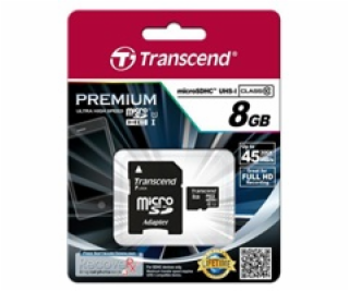 TRANSCEND Micro SDHC Class 10 UHS-I 300x, 8GB (Premium) +...
