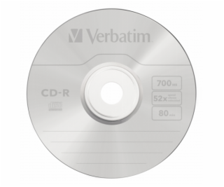 1x25 Verbatim Data Life Plus CD-R 80, 52x Speed, cake box