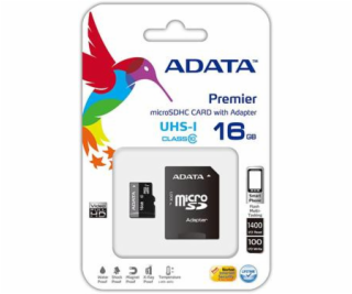 ADATA Micro SDHC karta 16GB UHS-I Class 10 + SD adaptér, ...
