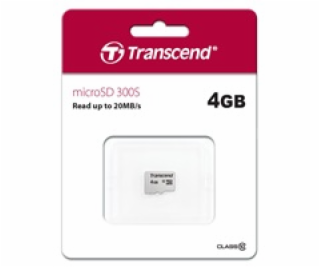 Transcend microSDHC 300S     4GB Class 10