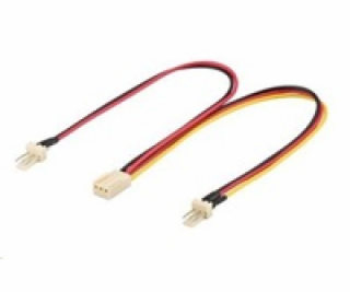PremiumCord Rozdvojka pre napájanie ventilátorov 3pin TX ...