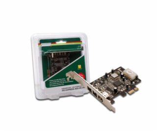 DIGITUS Firewire 800 PCIe karta 2x9-Pin Extern + 1x9-Pin ...