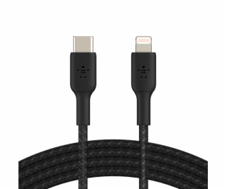 Belkin Lightning/USB-C Cable 1m braided, mfi cert., black