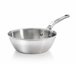 De Buyer Affinity Sauté Pan Stainless Steel curved  24 cm