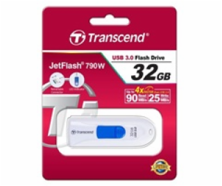 TRANSCEND USB Flash Disk JetFlash®790, 32GB, USB 3.1, Whi...