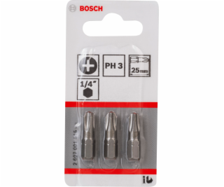 Bosch 3pcs PH Screwdriver Bit PH3 XH 25mm