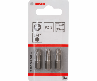 Bosch 3pcs PZ Screwdriver Bit PH3 XH 25mm