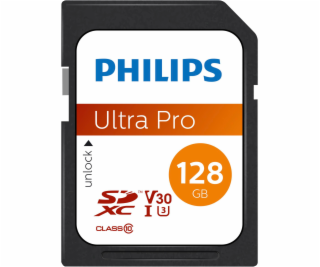 Philips SDXC karta 128GB Class 10 UHS-I U3 V30 A1