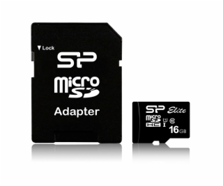 Silicon Power microSDHC UHS-1, C10, 16GB + adaptér SD Pam...