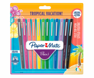 1x12 Paper Mate Flair Felt Tip Pen Tropical Vacation M 0,...