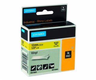 Dymo Rhino Band IND, Vinyl 12 mm x 5,5 m cierna na zltej