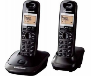 Čierny stolný telefón Panasonic KX-TG2512PDT