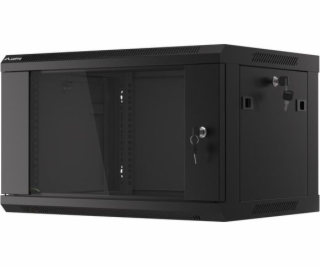 Nástěnný rack 19   6U 600X450mm černý flat pack