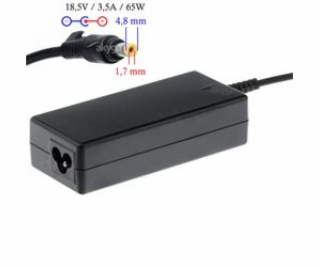 Akyga Nabíječka na notebook 18.5V/3.54A 65W 4.8x1.7 mm pr...