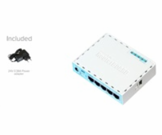 MikroTik RouterBOARD hEX, 880MHz dual-core CPU, 256MB RAM...